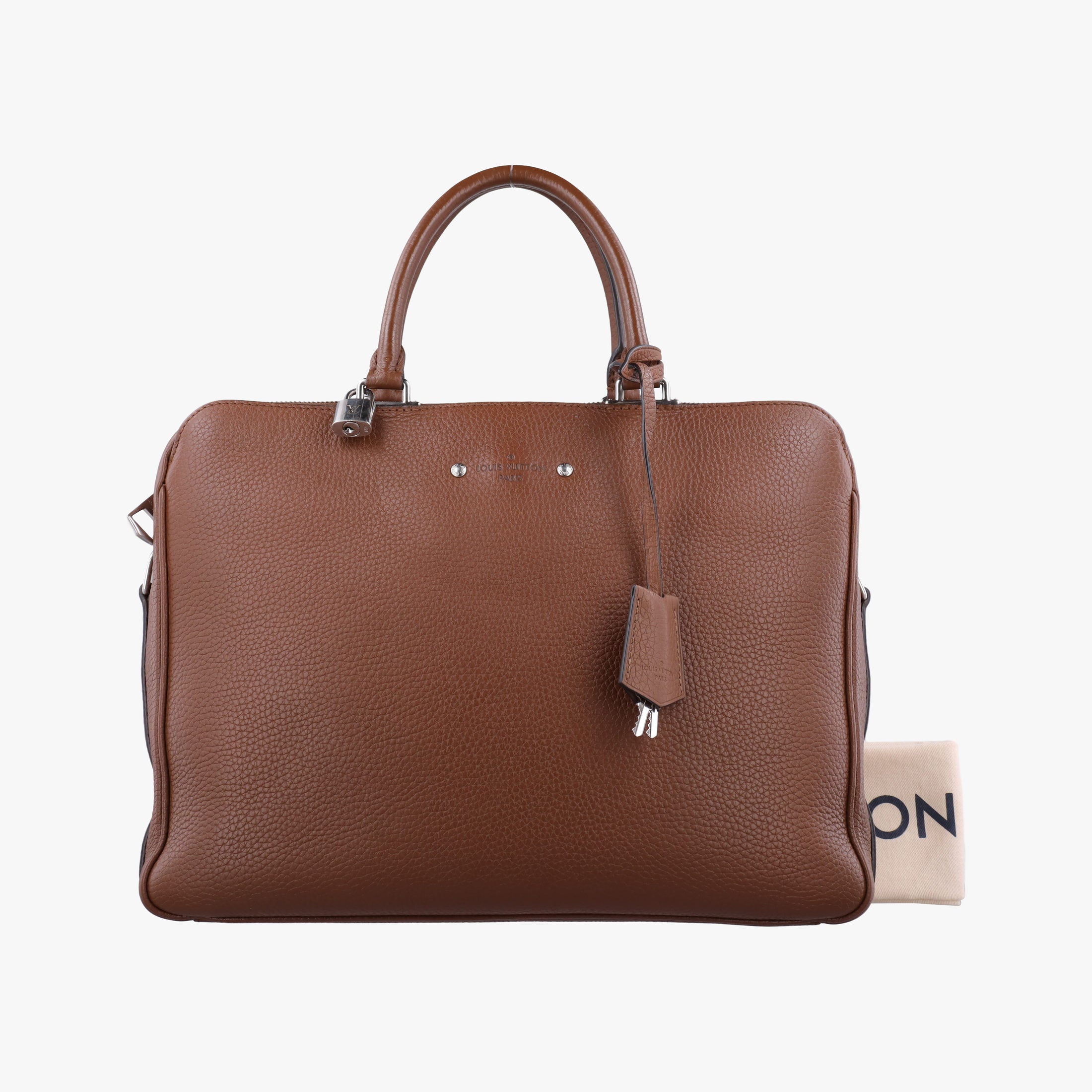 Pre-owned Louis Vuitton Armand Briefcase MM Havane Taurillon leather M54382 handbag | stylenewstar