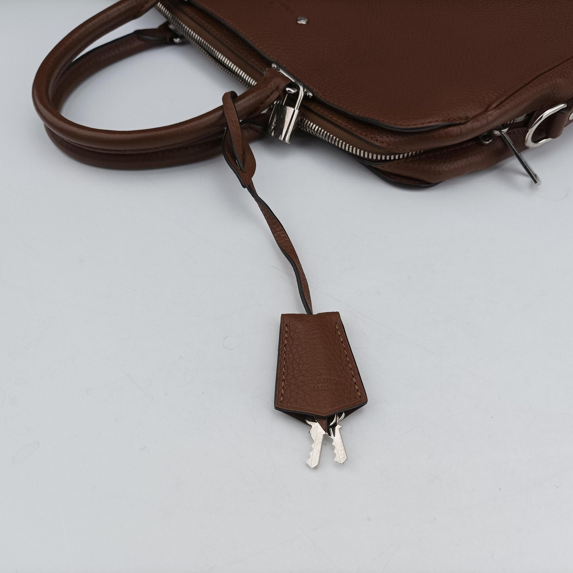 Pre-owned Louis Vuitton Armand Briefcase MM Havane Taurillon leather M54382 handbag | stylenewstar