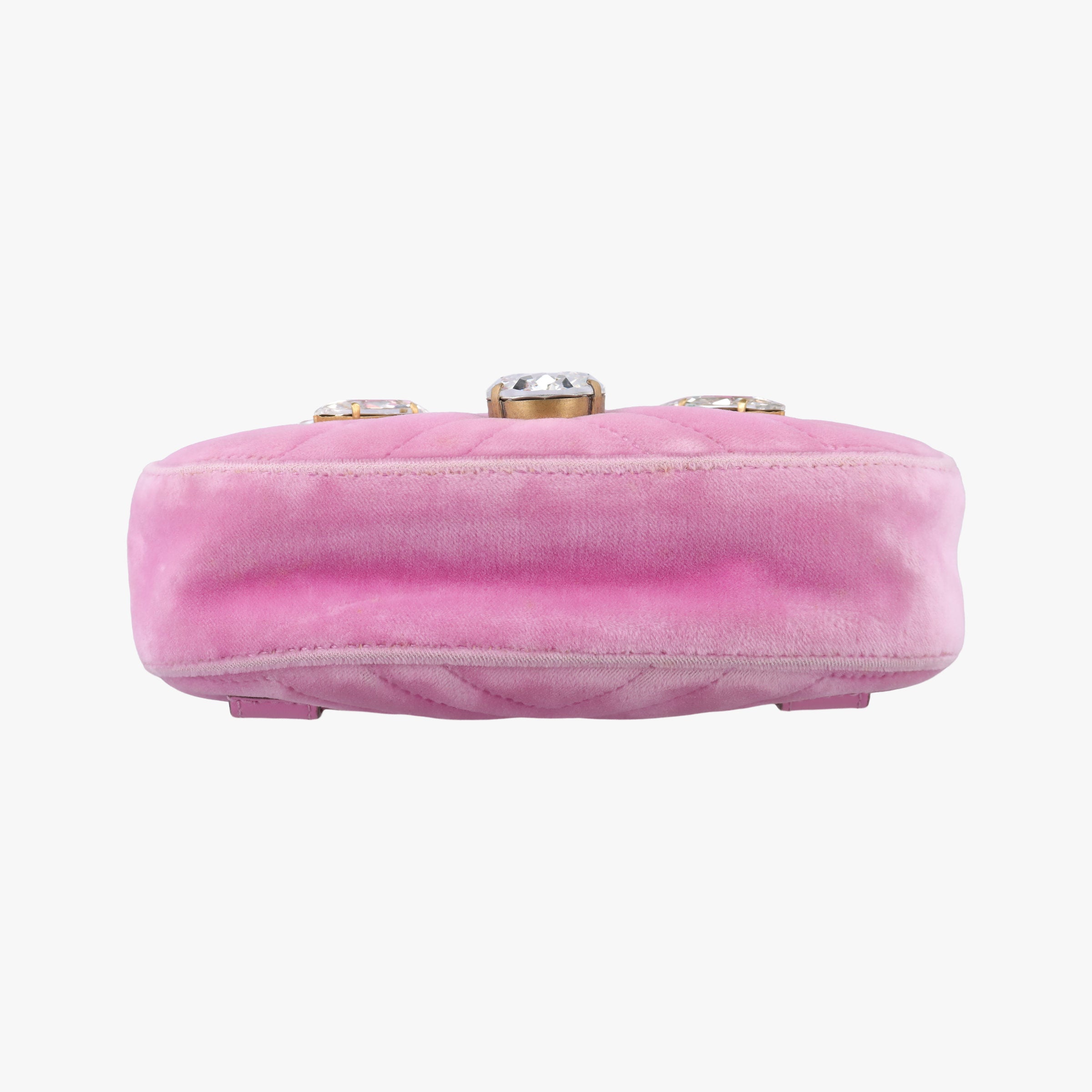 Secondhand Gucci GG Marmont Pink velour 476434 bum bag/waist bag | stylenewstar