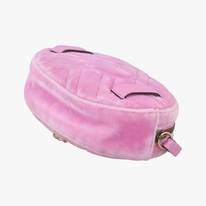 Secondhand Gucci GG Marmont Pink velour 476434 bum bag/waist bag | stylenewstar