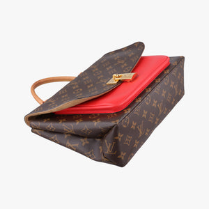 Pre-owned Louis Vuitton MARIGNAN Brown×COQUELICOT Monogram Canvas×calf leather M44544 shoulderbag | stylenewstar