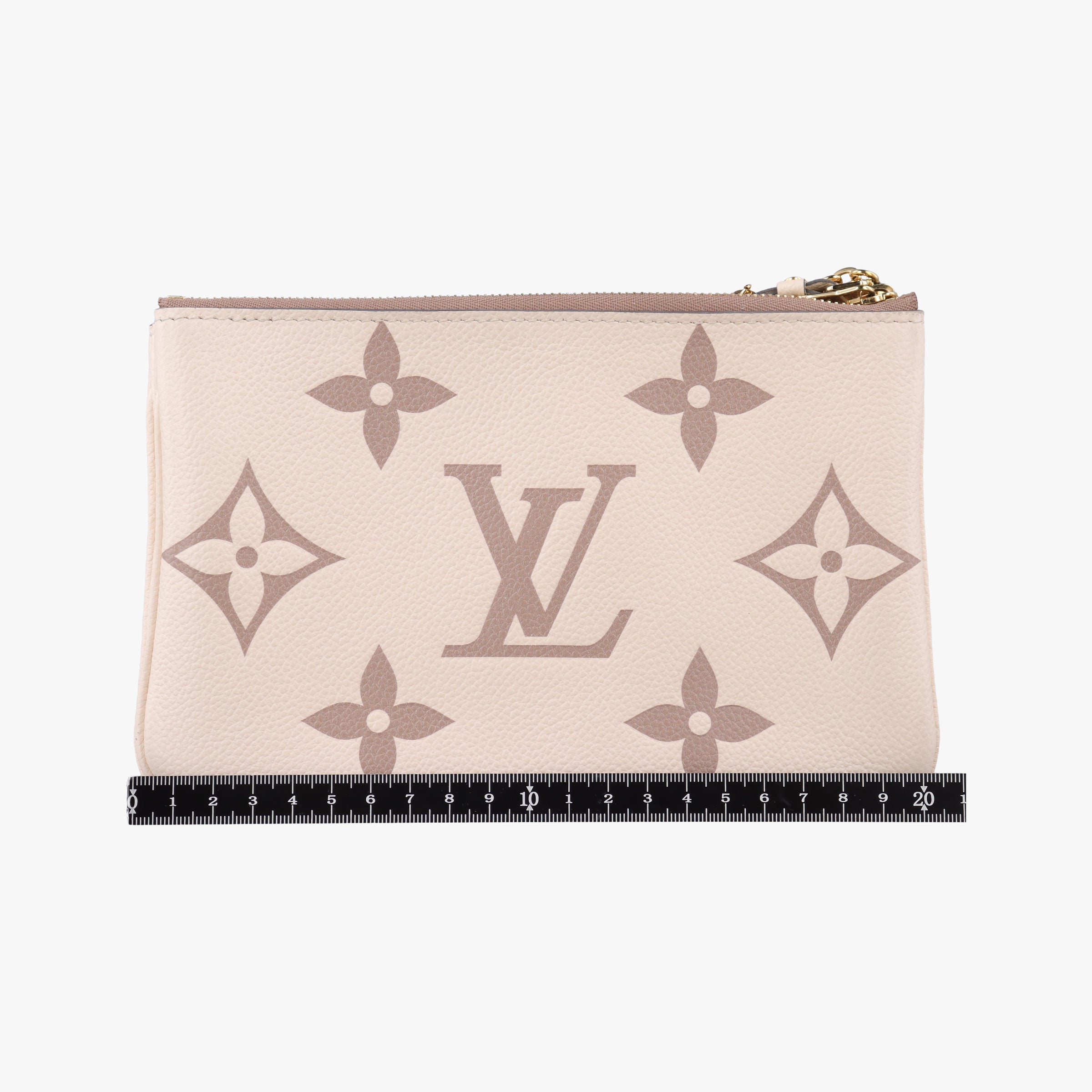 Vintage Louis Vuitton Bicolor Pochette Double Cream × Bois de Rose Monogram Empreinte M80084 shoulderbag | stylenewstar