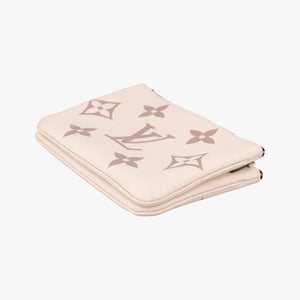 Vintage Louis Vuitton Bicolor Pochette Double Cream × Bois de Rose Monogram Empreinte M80084 shoulderbag | stylenewstar