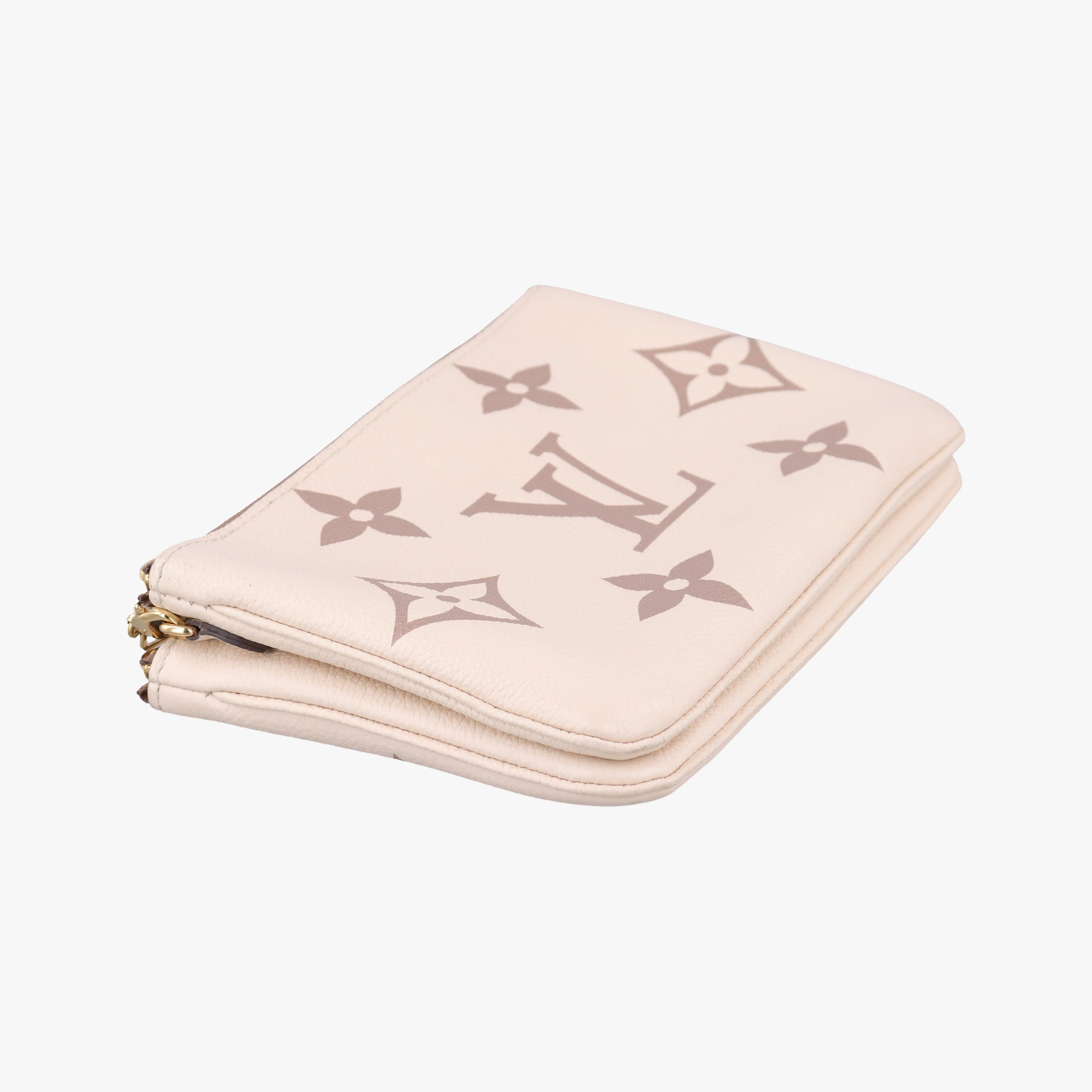 Vintage Louis Vuitton Bicolor Pochette Double Cream × Bois de Rose Monogram Empreinte M80084 shoulderbag | stylenewstar