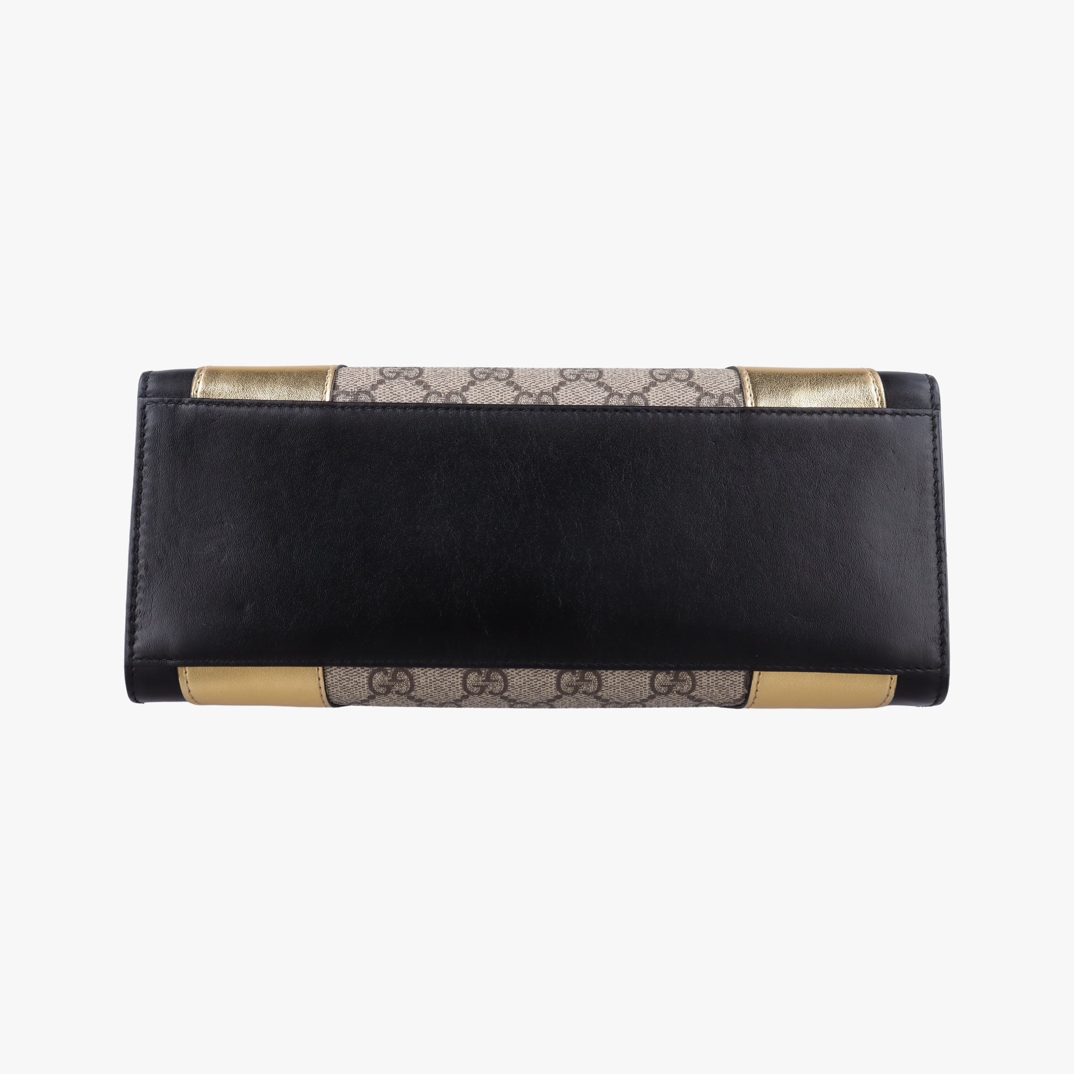 Pre-owned Gucci Osiride GG Supreme Beige × Gold × Black PVC coated canvas×Leather 497996 shoulderbag | stylenewstar