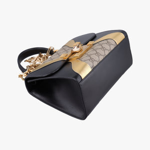 Pre-owned Gucci Osiride GG Supreme Beige × Gold × Black PVC coated canvas×Leather 497996 shoulderbag | stylenewstar