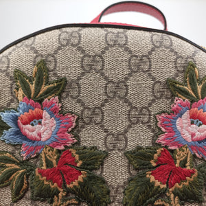 Pre-owned Gucci GG Supreme Tian Beige×Multi PVC coated canvas×Leather 427042 backpack/rucksack | stylenewstar
