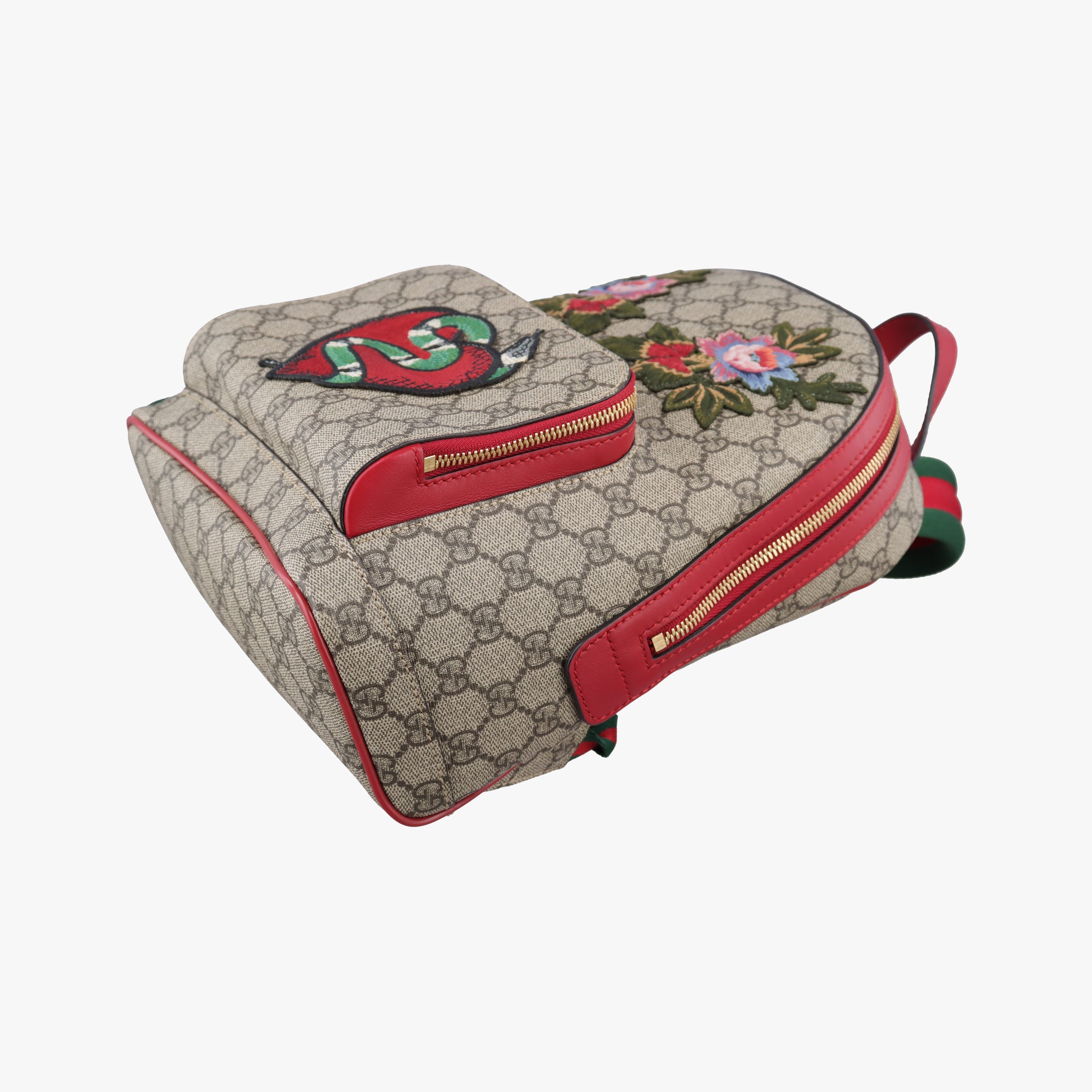 Pre-owned Gucci GG Supreme Tian Beige×Multi PVC coated canvas×Leather 427042 backpack/rucksack | stylenewstar