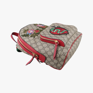 Pre-owned Gucci GG Supreme Tian Beige×Multi PVC coated canvas×Leather 427042 backpack/rucksack | stylenewstar