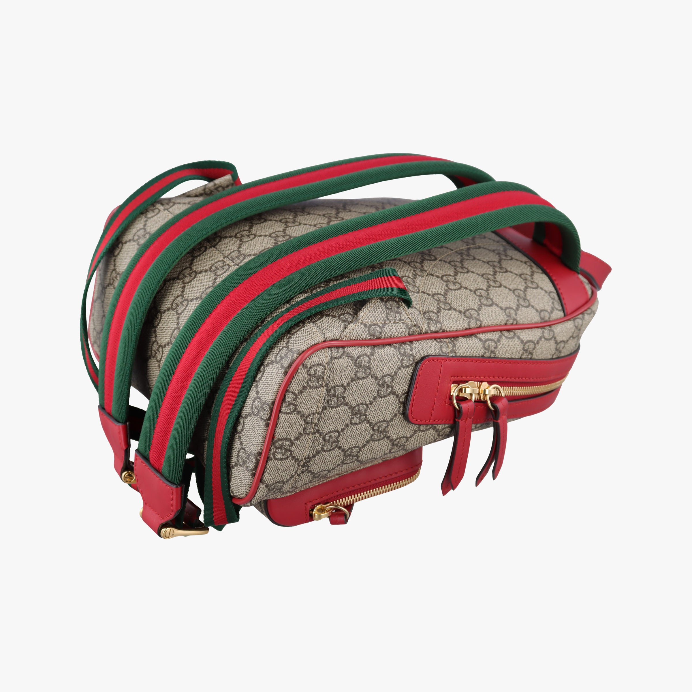 Pre-owned Gucci GG Supreme Tian Beige×Multi PVC coated canvas×Leather 427042 backpack/rucksack | stylenewstar