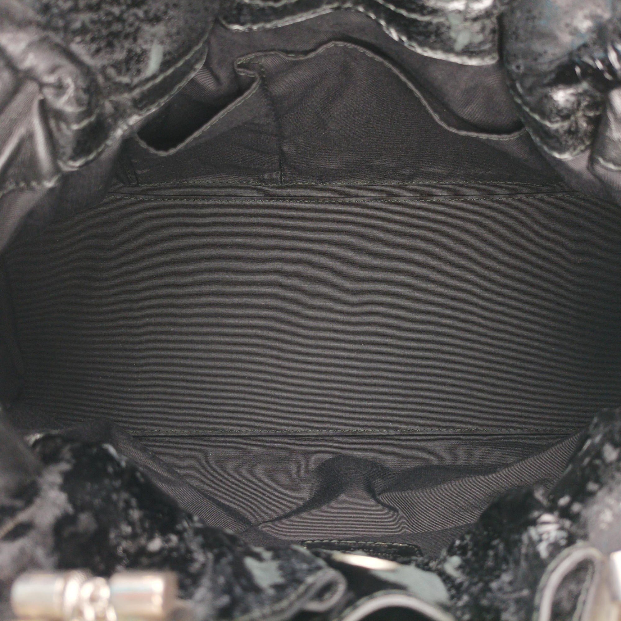 Pre-owned Christian Dior Le Trente Cannage Black Patent  shoulderbag | stylenewstar