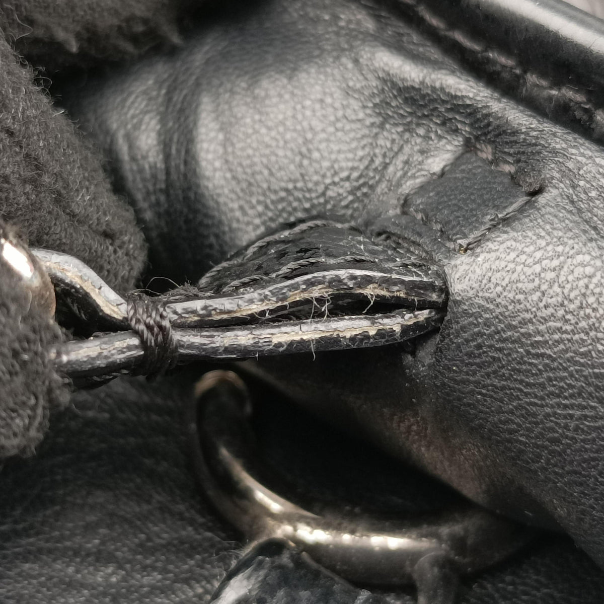 Vintage Christian Dior 61 Hobo Black Leather×Patent  handbag | stylenewstar