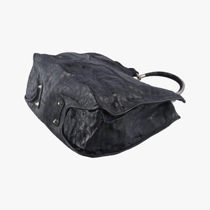 Vintage Christian Dior 61 Hobo Black Leather×Patent  handbag | stylenewstar