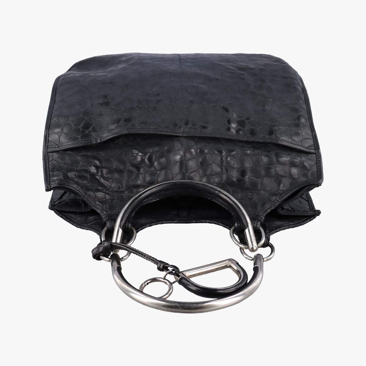 Vintage Christian Dior 61 Hobo Black Leather×Patent  handbag | stylenewstar