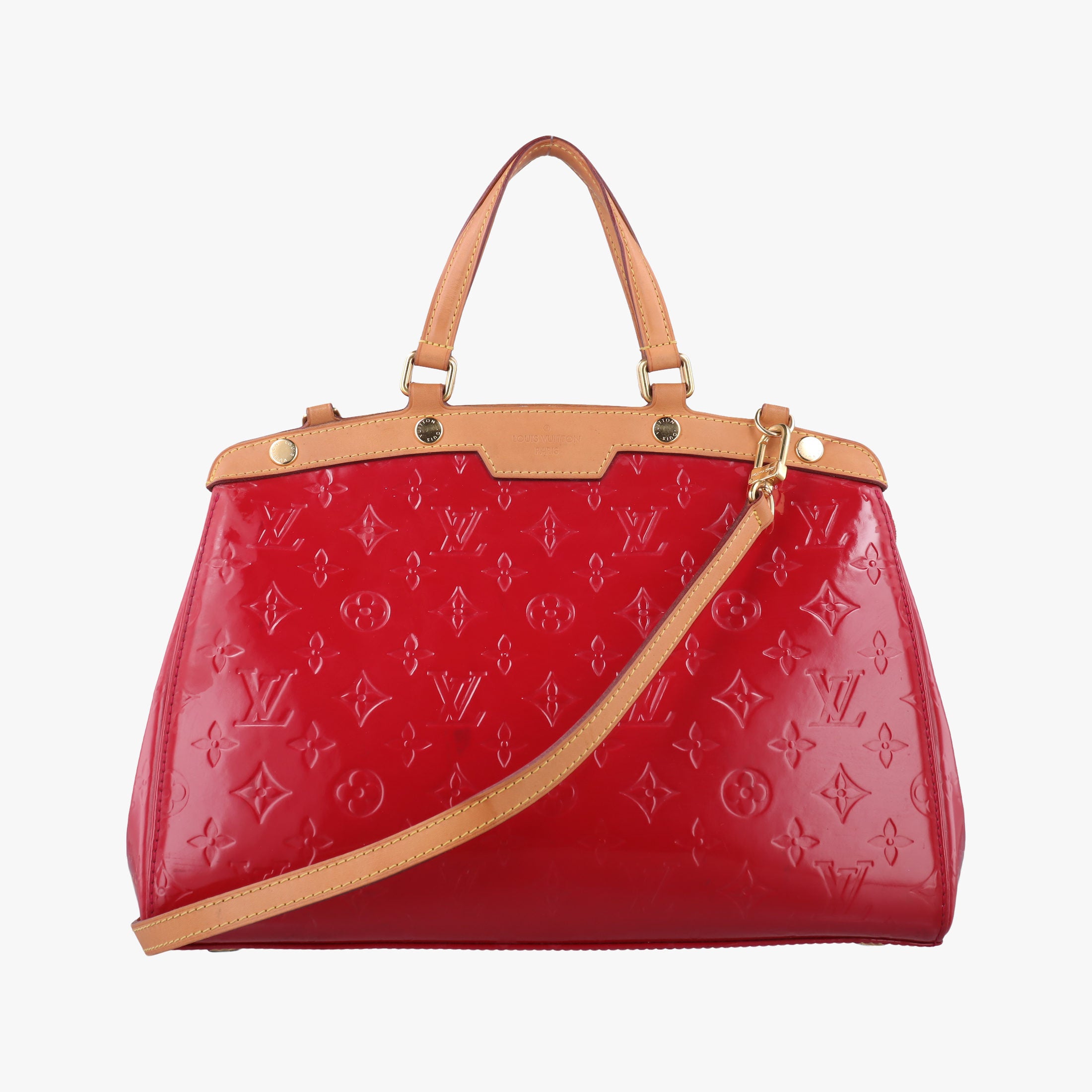 Pre-owned Louis Vuitton Brea MM ROSE INDIEN Vernis M91798 shoulderbag | stylenewstar