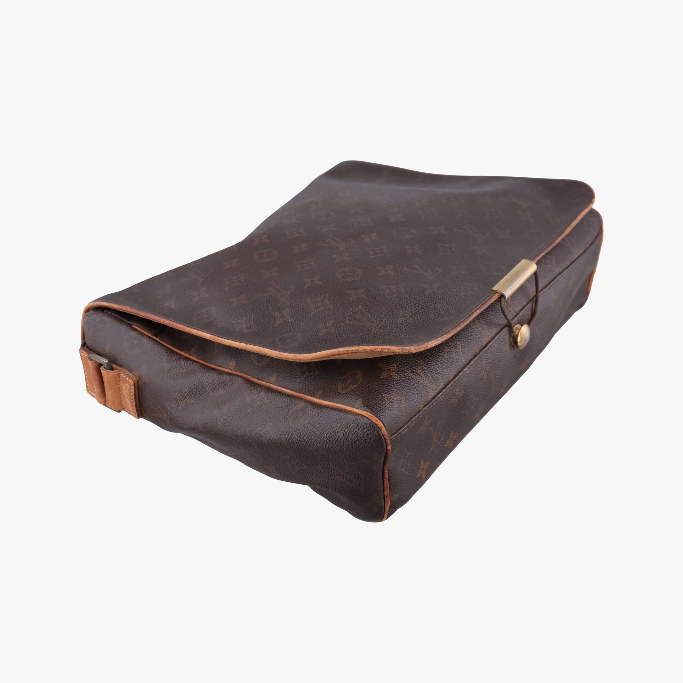Pre-owned Louis Vuitton Abbesses Messenger Brown Monogram Coated Canvas  × Leather M45257 shoulderbag | stylenewstar