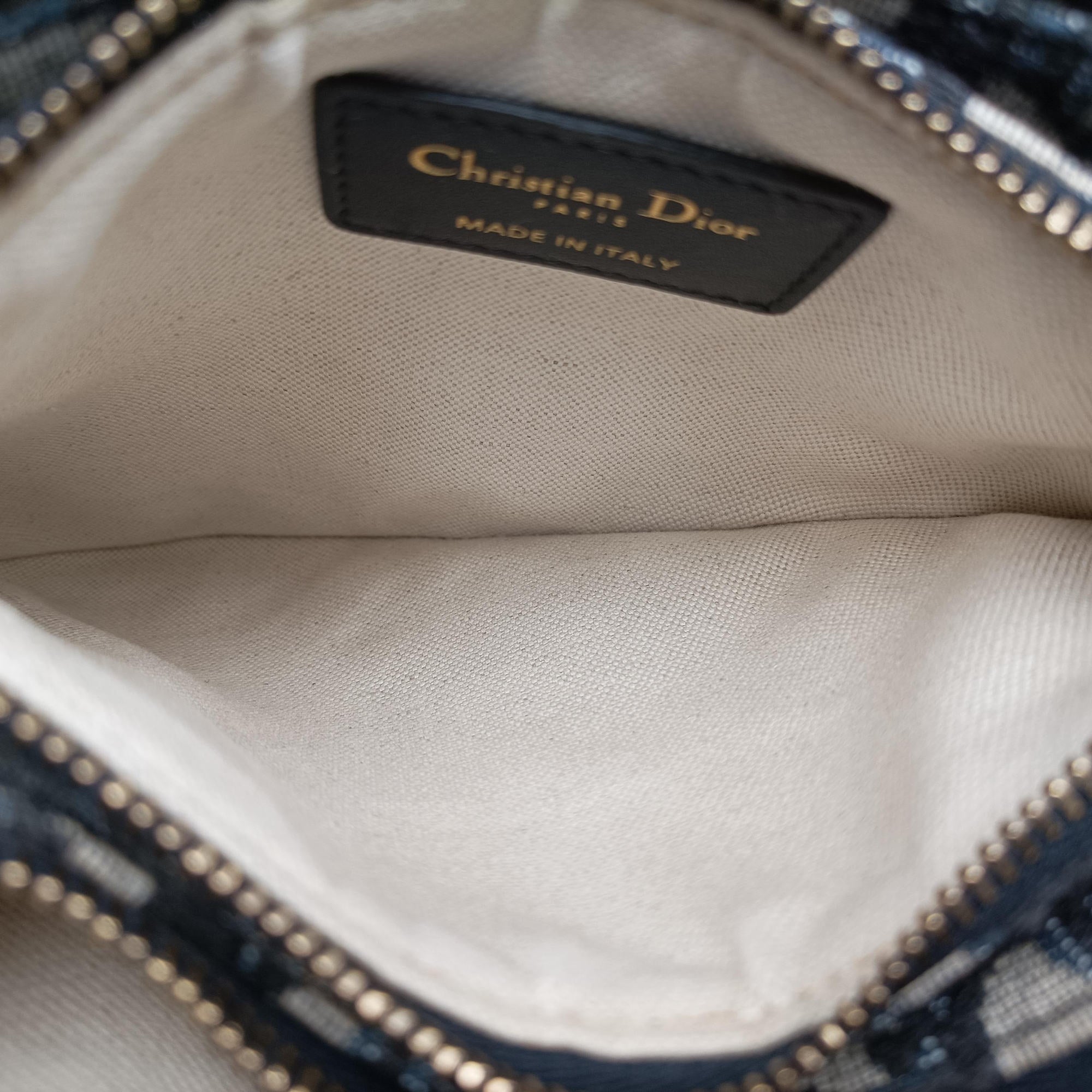 Pre-owned Christian Dior Saddle Navy×Gray Jacquard  shoulderbag | stylenewstar