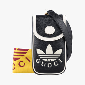 Vintage Gucci Gucci ×adidas Mini Black Leather 721794 shoulderbag | stylenewstar