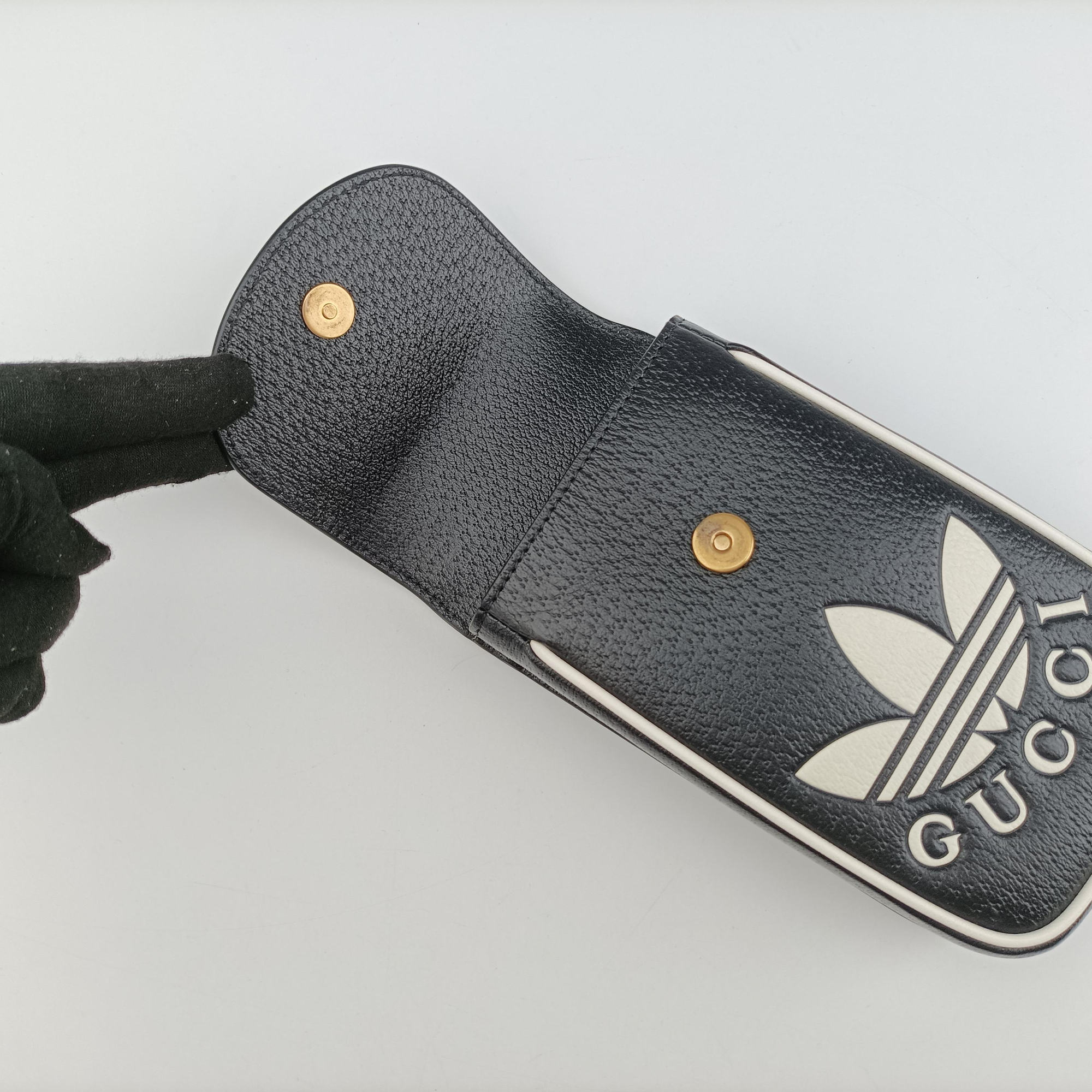 Vintage Gucci Gucci ×adidas Mini Black Leather 721794 shoulderbag | stylenewstar