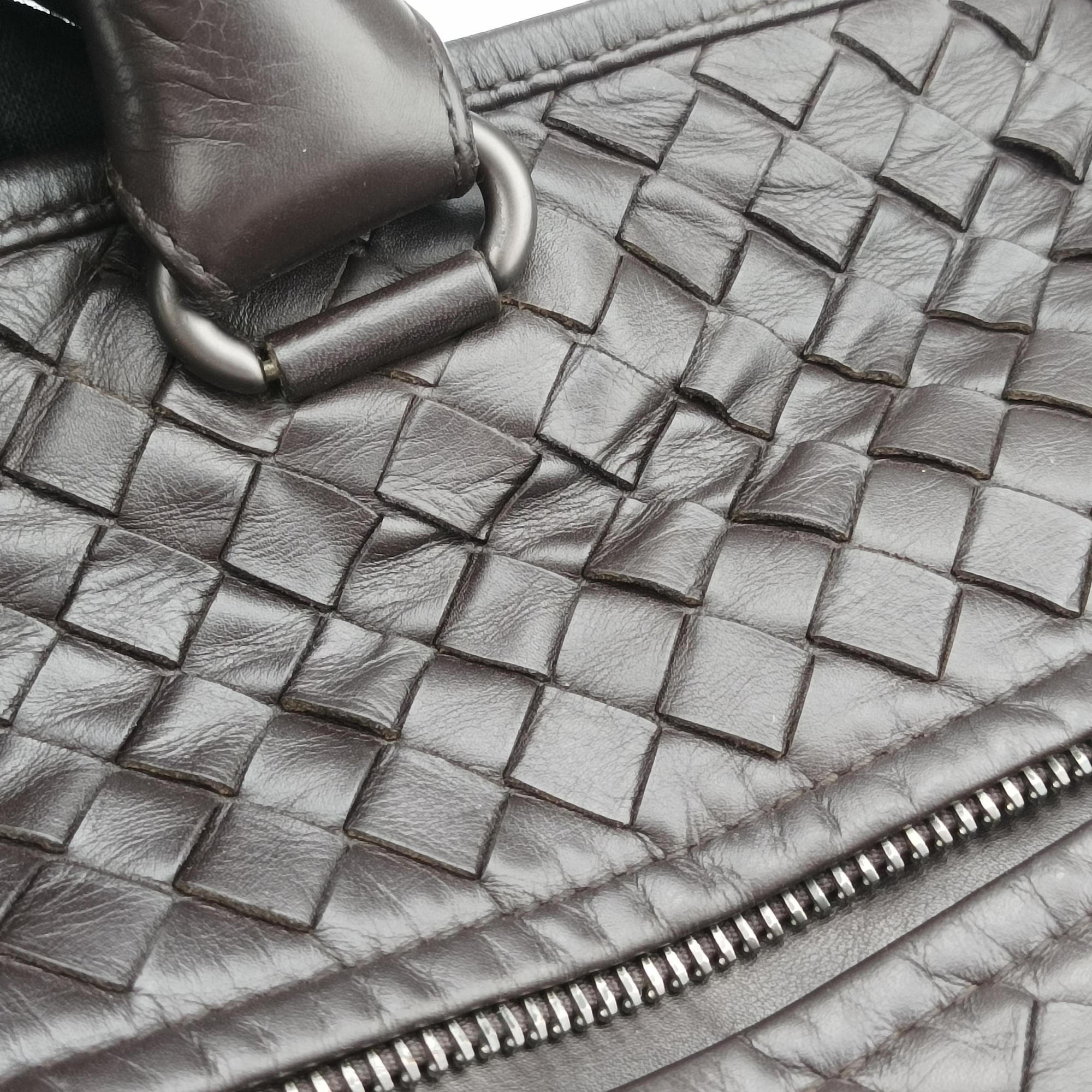 Pre-owned Bottega Veneta Intrecciato Brown lambskin  handbag | stylenewstar