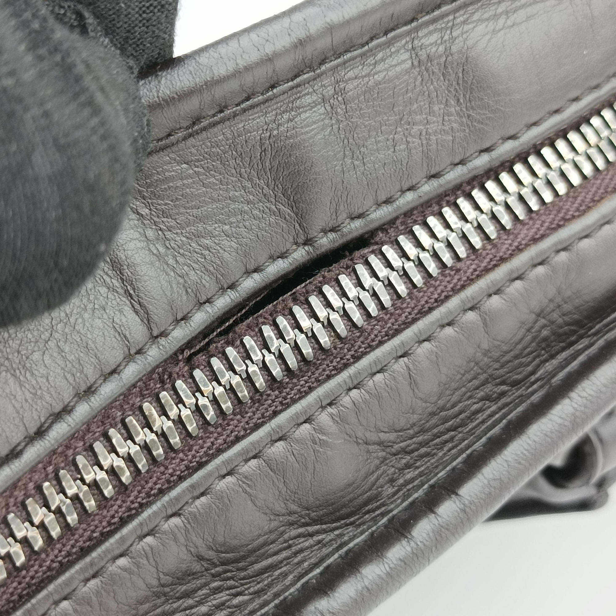 Pre-owned Bottega Veneta Intrecciato Brown lambskin  handbag | stylenewstar