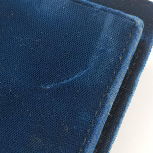 Pre-owned Yves Saint Laurent KATE Navy velour 491521 shoulderbag | stylenewstar