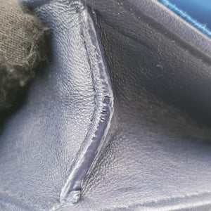 Pre-owned Yves Saint Laurent KATE Navy velour 491521 shoulderbag | stylenewstar