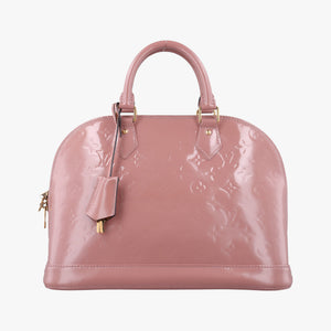 Secondhand Louis Vuitton ALMA PM Rose Velours Vernis M94767 handbag | stylenewstar