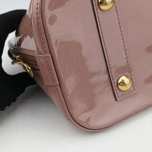 Secondhand Louis Vuitton ALMA PM Rose Velours Vernis M94767 handbag | stylenewstar