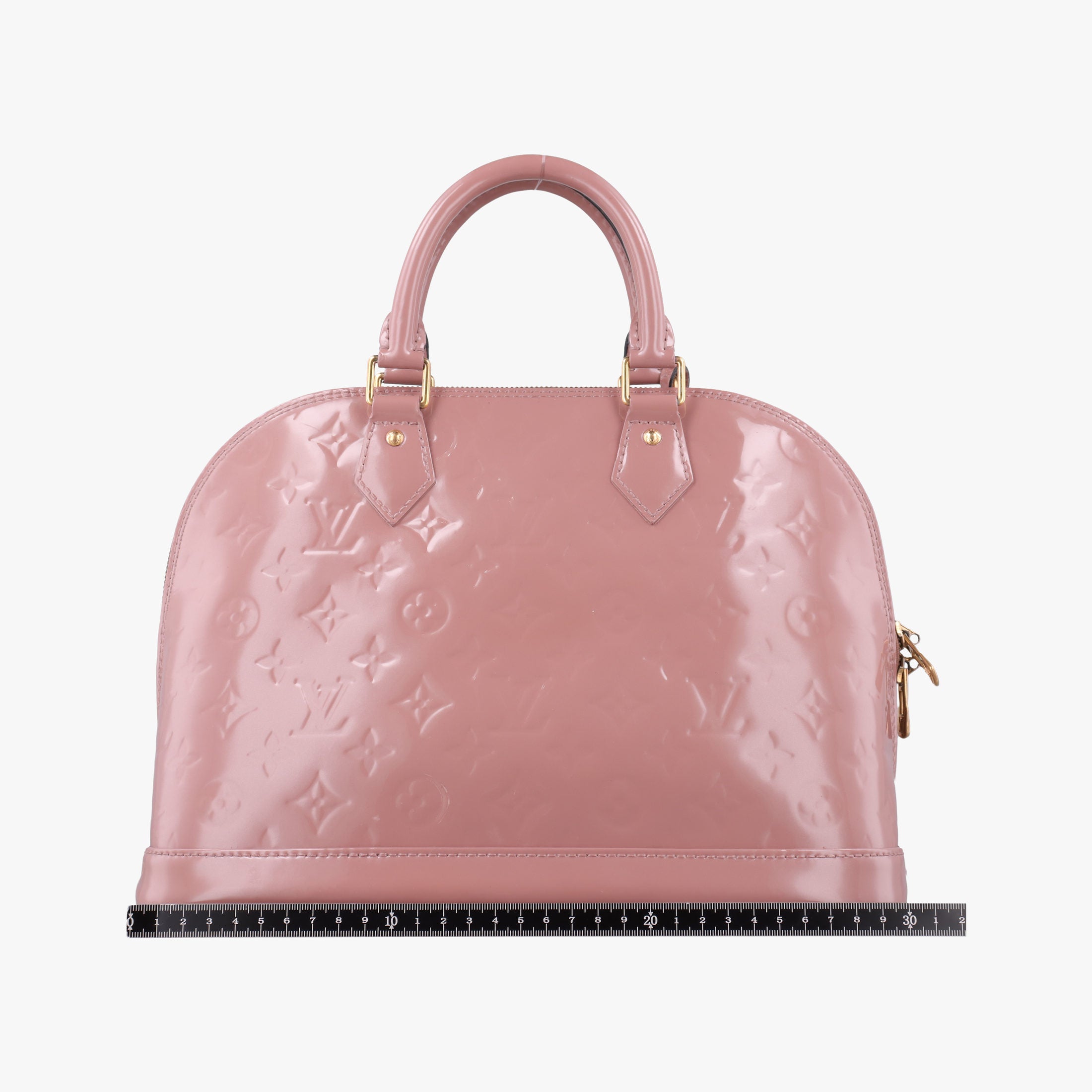 Secondhand Louis Vuitton ALMA PM Rose Velours Vernis M94767 handbag | stylenewstar