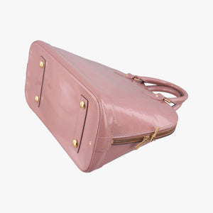 Secondhand Louis Vuitton ALMA PM Rose Velours Vernis M94767 handbag | stylenewstar
