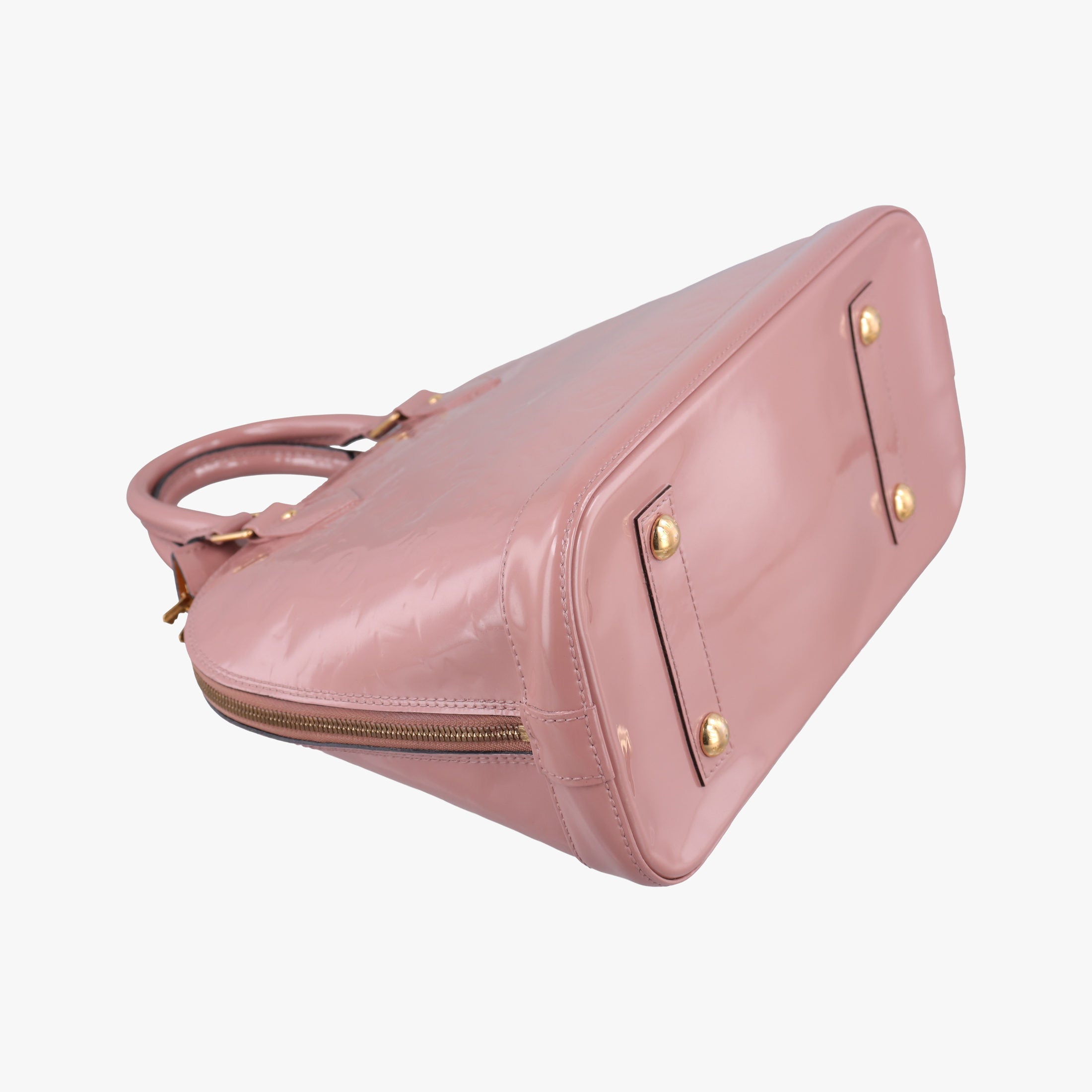 Secondhand Louis Vuitton ALMA PM Rose Velours Vernis M94767 handbag | stylenewstar