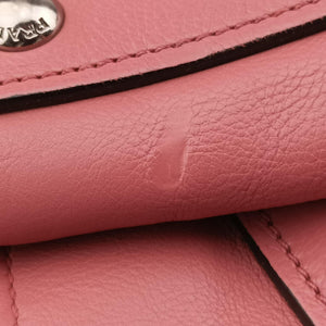Pre-owned Prada Twin Pocket Winged Tote Pink Leather BN2619 shoulderbag | stylenewstar