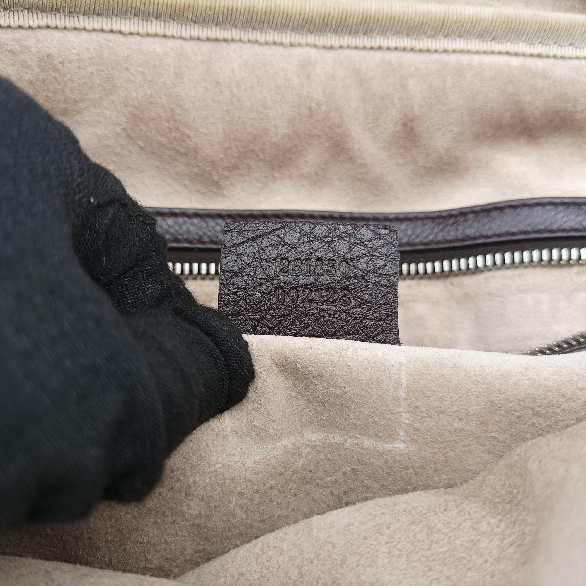 Pre-owned Gucci Briefcase business Brown leather 231850 shoulderbag | stylenewstar