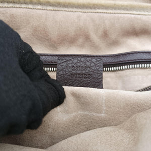 Pre-owned Gucci Briefcase business Brown leather 231850 shoulderbag | stylenewstar