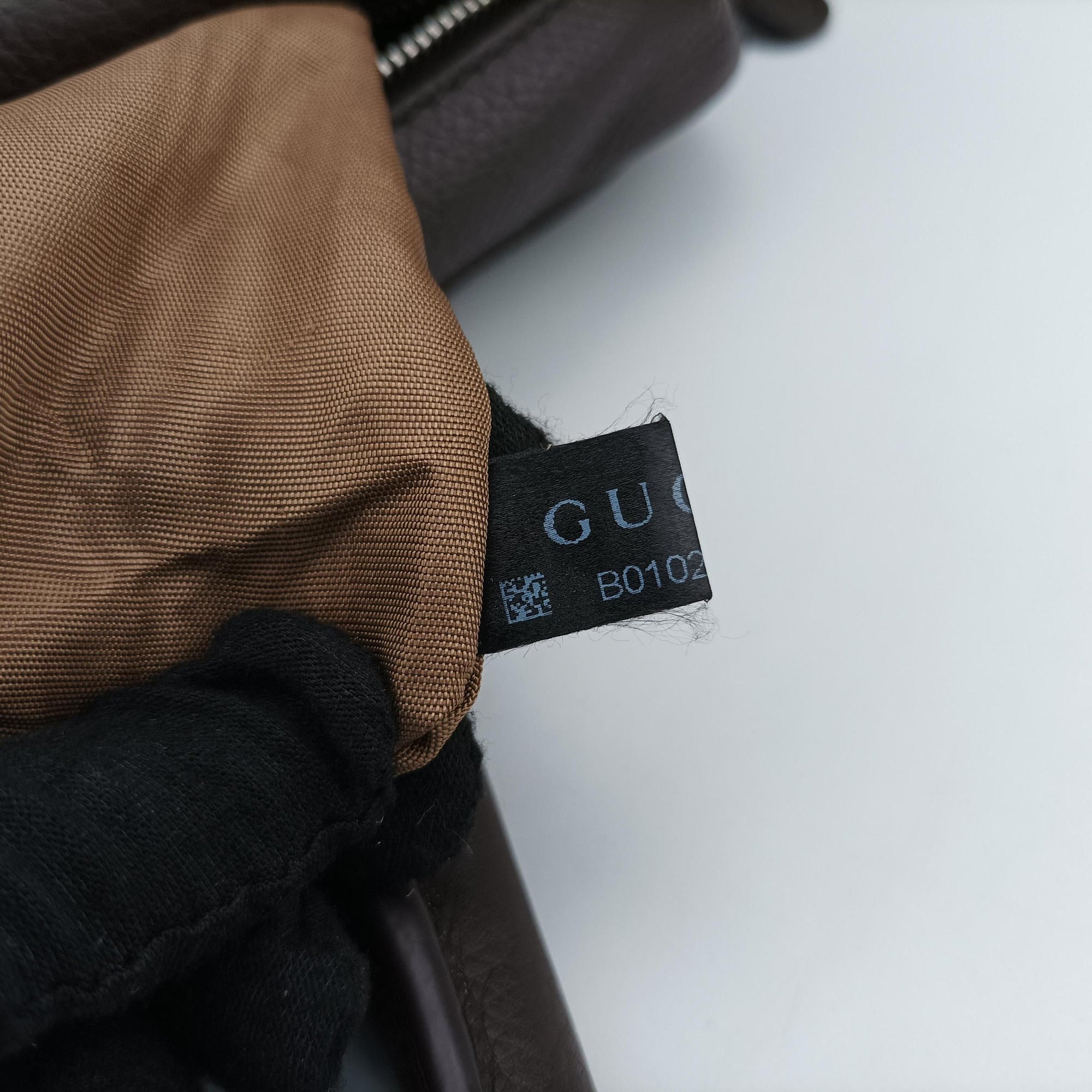 Pre-owned Gucci Briefcase business Brown leather 231850 shoulderbag | stylenewstar