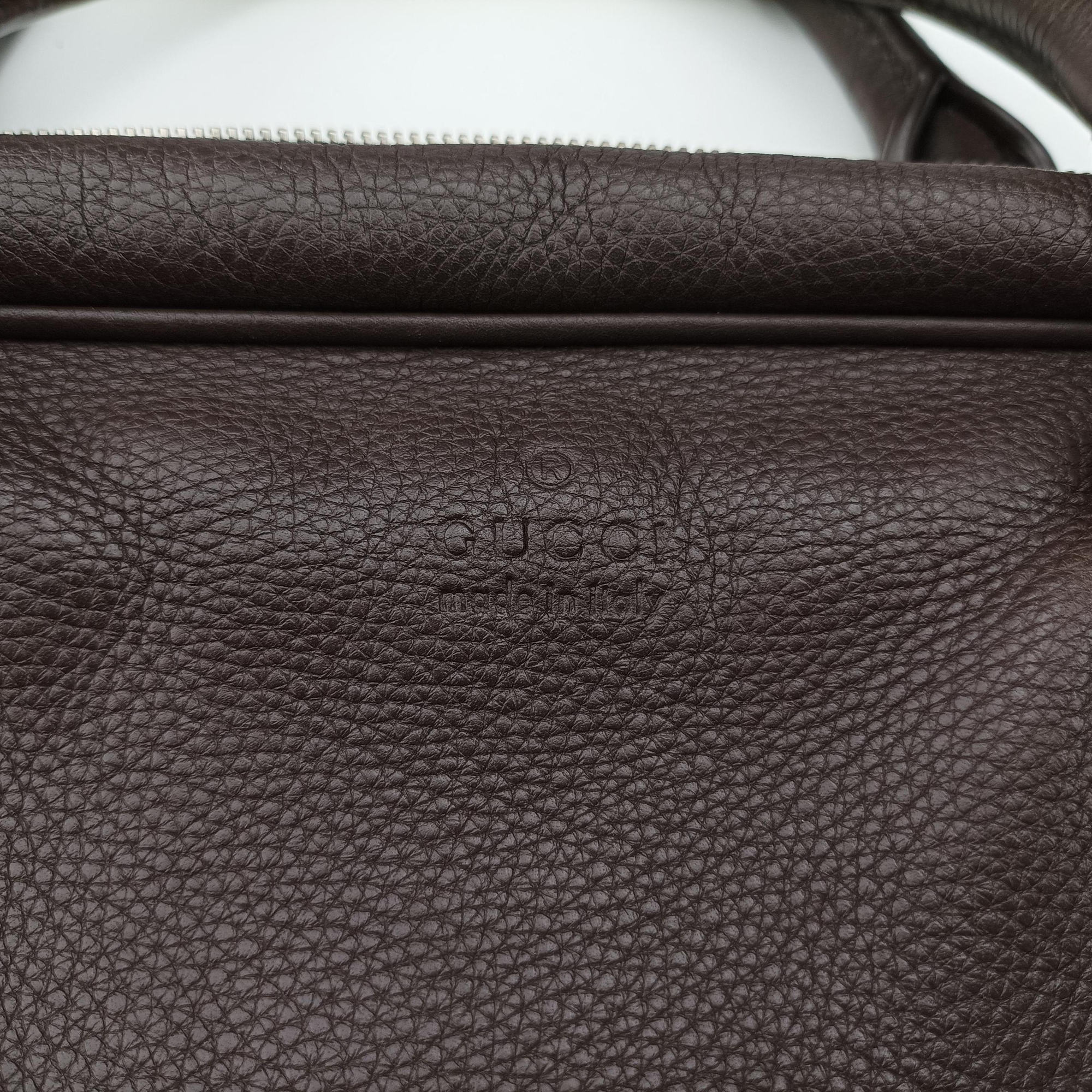 Pre-owned Gucci Briefcase business Brown leather 231850 shoulderbag | stylenewstar