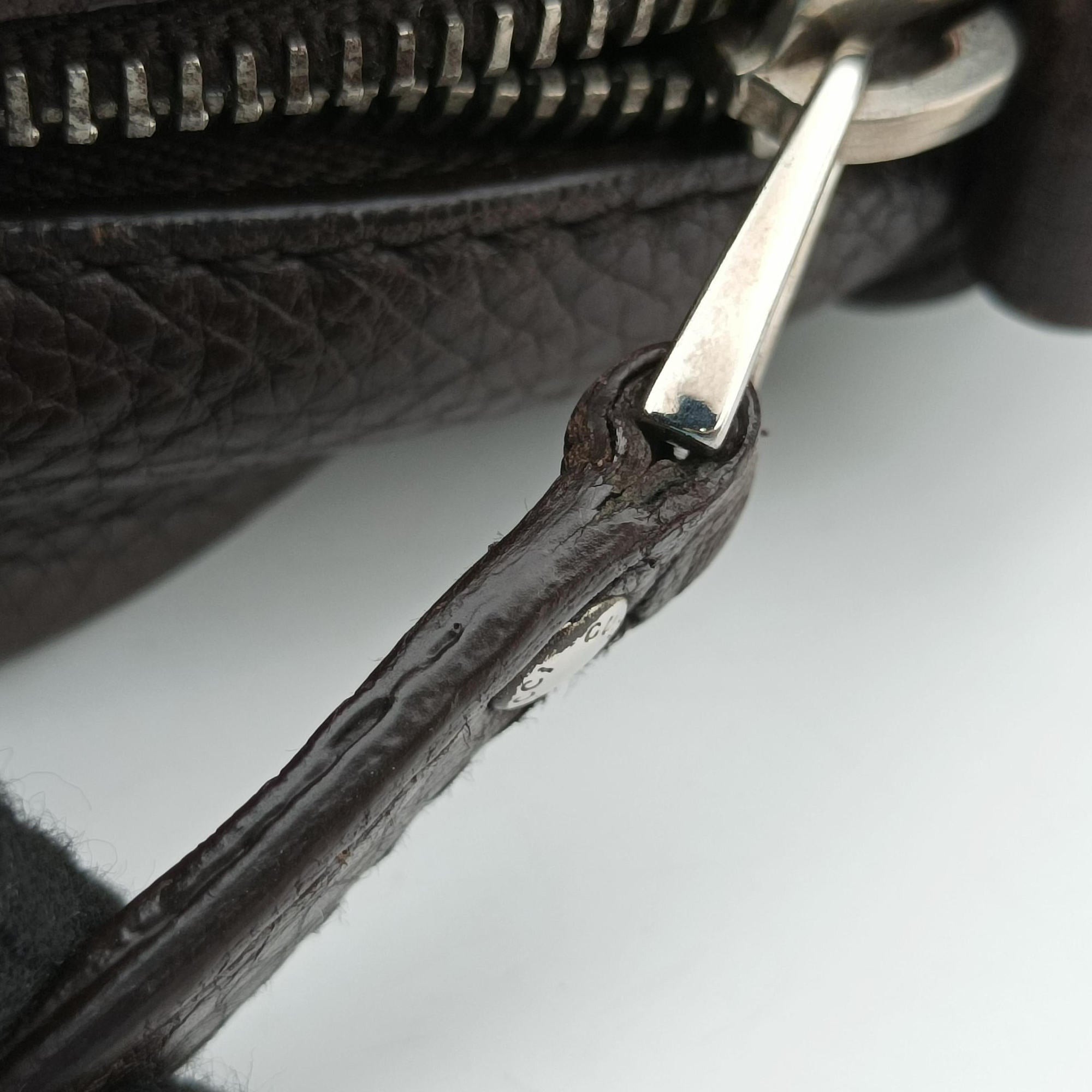 Pre-owned Gucci Briefcase business Brown leather 231850 shoulderbag | stylenewstar
