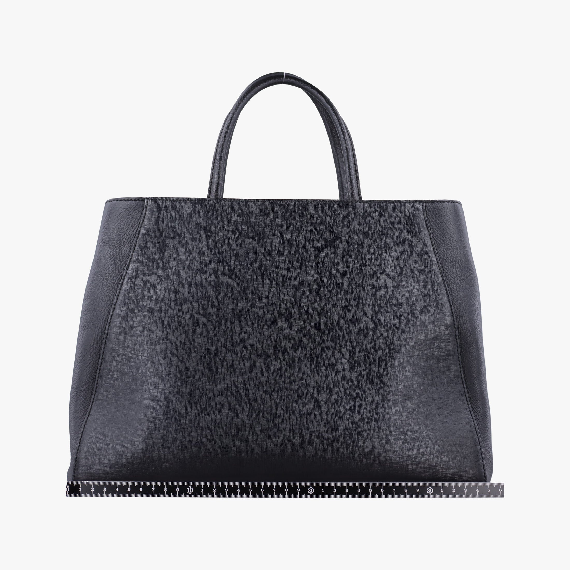 Pre-owned Fendi 2 JOURS Black Leather 8BH250 shoulderbag | stylenewstar