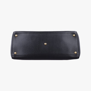 Pre-owned Fendi 2 JOURS Black Leather 8BH250 shoulderbag | stylenewstar
