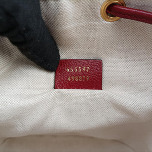 Pre-owned Gucci Doraemon collaboration Brown x red PVC coated canvas×Leather 655597 shoulderbag | stylenewstar