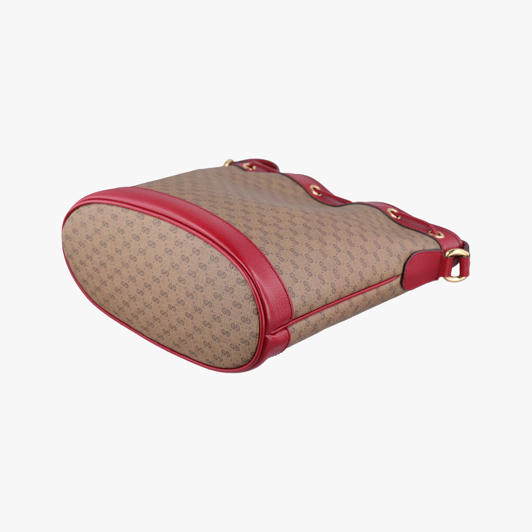 Pre-owned Gucci Doraemon collaboration Brown x red PVC coated canvas×Leather 655597 shoulderbag | stylenewstar