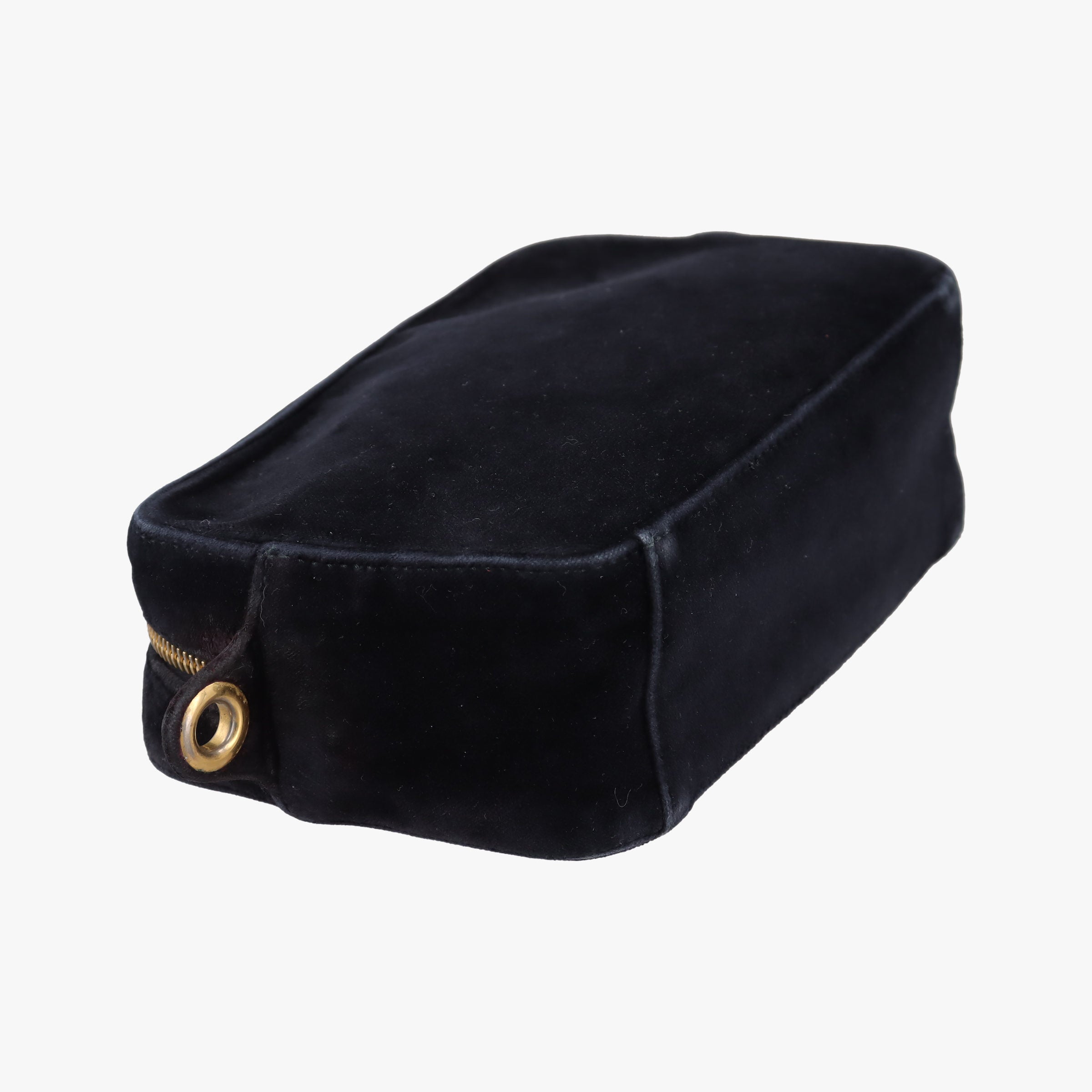 Pre-owned Prada Velluto Black Velour 1BH076 shoulderbag | stylenewstar