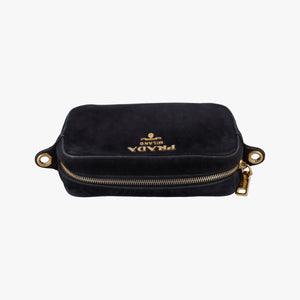 Pre-owned Prada Velluto Black Velour 1BH076 shoulderbag | stylenewstar