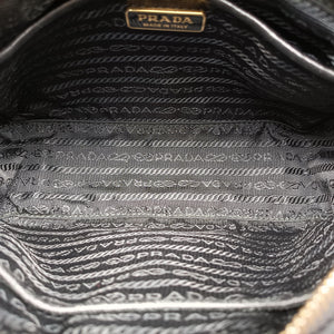 Pre-owned Prada Velluto Black Velour 1BH076 shoulderbag | stylenewstar