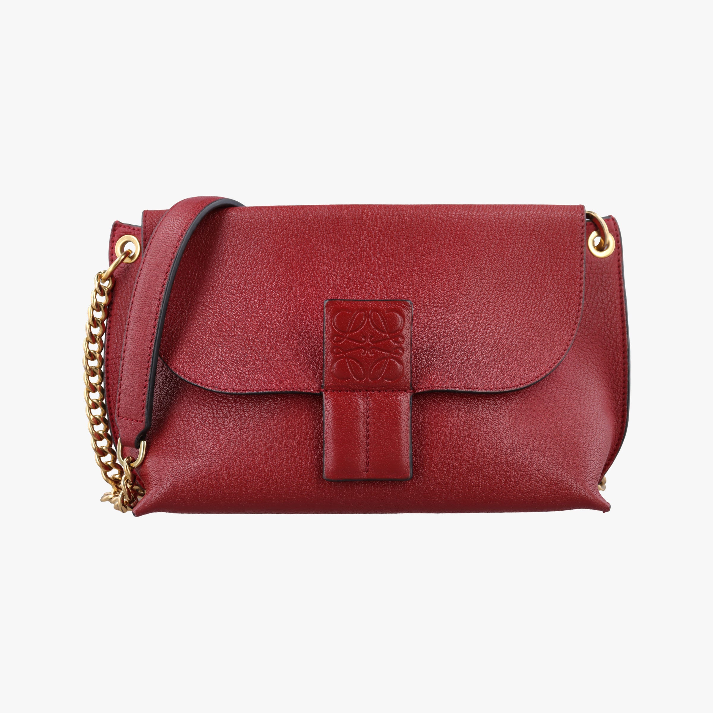 Pre-owned Loewe Avenue Red Leather  shoulderbag | stylenewstar