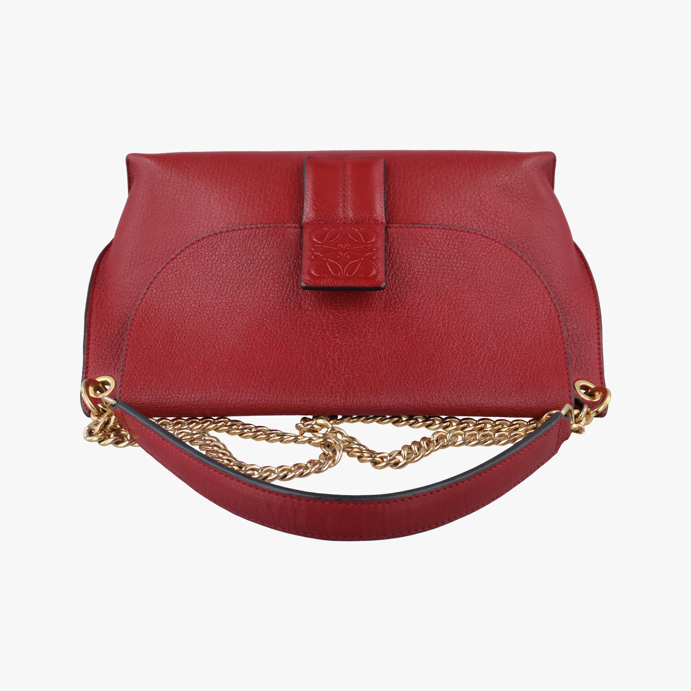 Pre-owned Loewe Avenue Red Leather  shoulderbag | stylenewstar