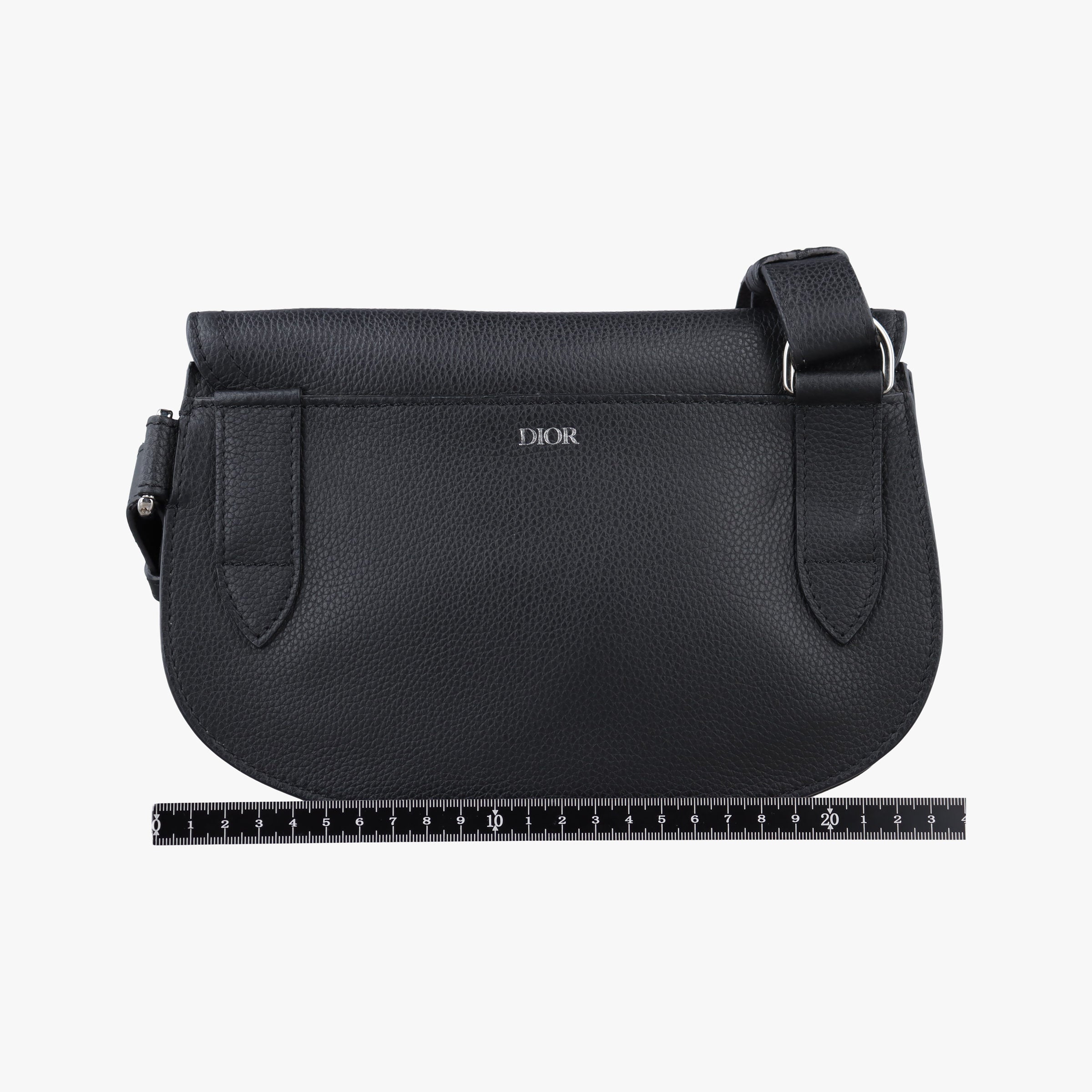Pre-owned Christian Dior Saddle Black leather  shoulderbag | stylenewstar