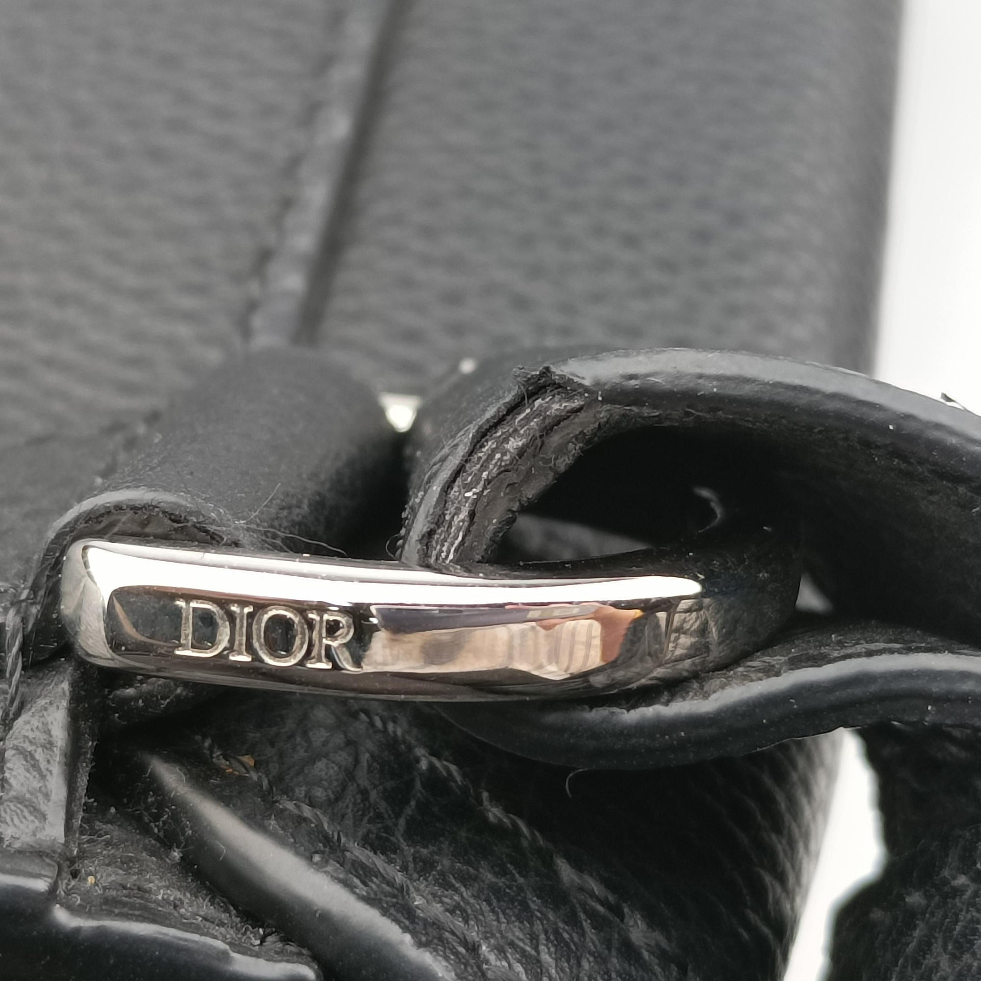 Pre-owned Christian Dior Saddle Black leather  shoulderbag | stylenewstar