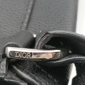 Pre-owned Christian Dior Saddle Black leather  shoulderbag | stylenewstar
